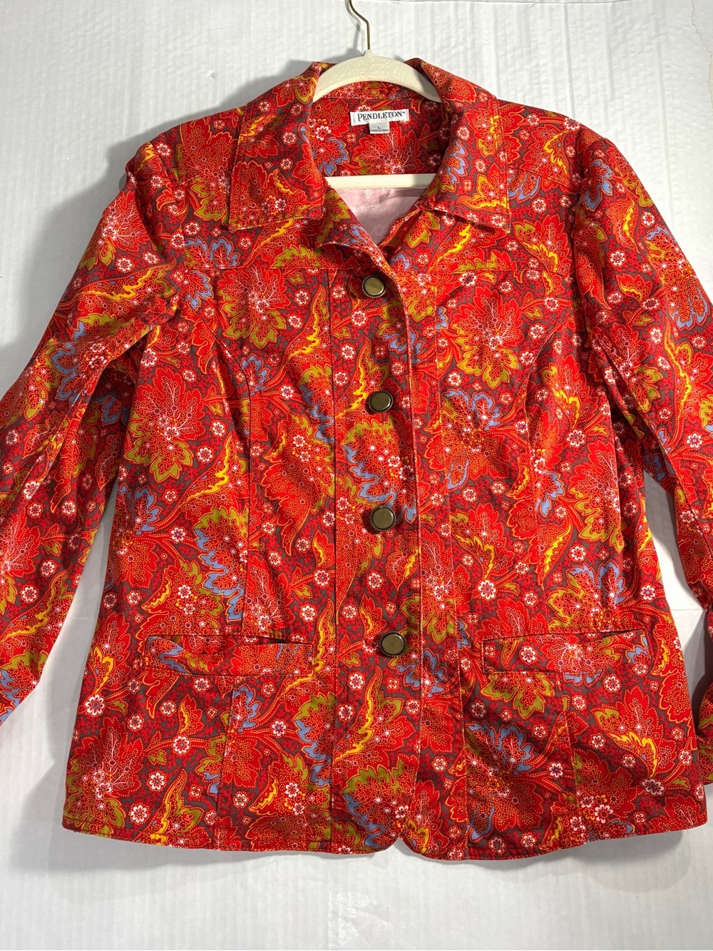 VINTAGE PENDLETON PAISLEY FLORAL STRETCH JACKET